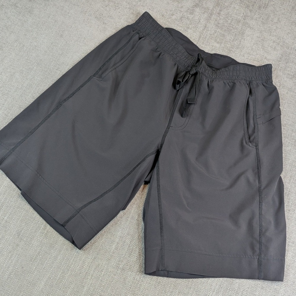 Lululemon Athletic Shorts Mens L Black Drawstring Performance Gym Workout